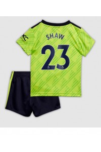 Manchester United Luke Shaw #23 Babytruitje 3e tenue Kind 2022-23 Korte Mouw (+ Korte broeken)